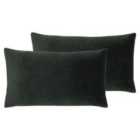 Evans Lichfield Sunningdale Twin Pack Polyester Filled Cushions Charcoal 30 x 50cm