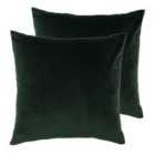 Furn. Aurora Twin Pack Polyester Filled Cushions Emerald