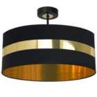 Milagro Ceiling Lamp Palmira Black / Gold 1 x E27 60W
