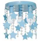 Milagro Ceiling Lamp Star 3 x E27 Blue