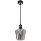 Milagro Pendant Lamp Richmond Black / Gold 1 x E27