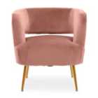 Boutique Pink Velvet Accent Chair