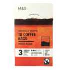 M&S Individually Wrapped House Blend Coffee Bags 10 x 7.5g