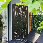 Mirroroutlet Amarelle Extra Large Metal Flame Decorative Garden Screen Mirror 180Cm X 90Cm