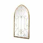 Mirroroutlet Home & Garden Lancaster Metal Leaf Arch Shaped Decorative Window Opening Garden Mirror 100Cm X 50Cm