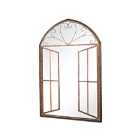 Mirroroutlet Home & Garden Lancaster Metal Arch Shaped Decorative Window Effect Garden Mirror 92Cm X 61Cm