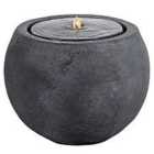 The Outdoor Living Company Round LED Water Feature - Grey