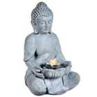 The Outdoor Living Company 45cm Buddha Water Feature with Warm White LED Light