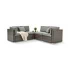Furniture Box Orlando Brown Rattan 4 Seat Outdoor Sofa