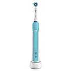 Oral B PRO 600 Cross Action Rechargeable Electric Toothbrush - Blue