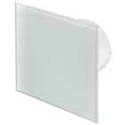 Awenta 100mm Timer Extractor Fan White Glass Front Panel TRAX Wall Ceiling Ventilation