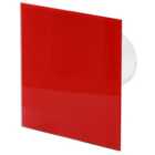 Awenta 100mm Timer Extractor Fan Shiny Red Glass Front Panel TRAX Wall Ceiling Ventilation