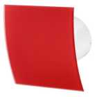 Awenta 100mm Standard Extractor Fan Matte Red Glass Front Panel ESCUDO Wall Ceiling Ventilation