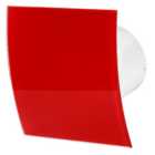 Awenta 100mm Standard Extractor Fan Shiny Red Glass Front Panel ESCUDO Wall Ceiling Ventilation