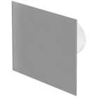 Awenta 100mm Timer Extractor Fan Matte Grey Glass Front Panel TRAX Wall Ceiling Ventilation