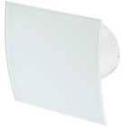 Awenta 100mm Timer Extractor Fan White Glass Front Panel ESCUDO Wall Ceiling Ventilation