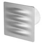 Awenta 100mm Timer VERTICO Extractor Fan Satin ABS Front Panel Wall Ceiling Ventilation