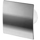 Awenta 100mm Timer Extractor Fan Chrome ABS Front Panel ESCUDO Wall Ceiling Ventilation