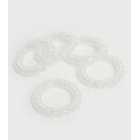5 Pack Clear Spiral Hair Bands