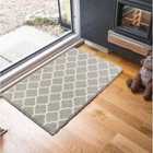 Trellis Anti Slip Doormats Grey