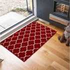 Trellis Anti Slip Doormats Red