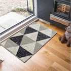 Triangle Design Anti Slip Doormats Grey