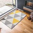 Triangle Design Anti Slip Doormats Light Gold