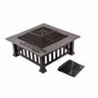 Oypla Firepit Table Brazier Outdoor Garden Patio BBQ Barbecue Grill with Cover