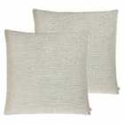 Kai Zeus Polyester Filled Cushions Twin Pack Viscose Cotton Opal