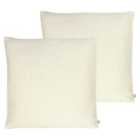 Kai Zeus Polyester Filled Cushions Twin Pack Viscose Cotton Pearl