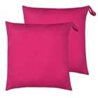 Furn. Plain Outdoor Polyester Filled Floor Cushions Twin Pack Pink
