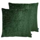 Ashley Wilde Kassaro Polyester Filled Cushions Twin Pack Cotton Viscose Forest