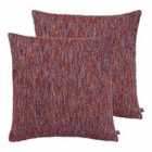 Prestigious Textiles Ember Polyester Filled Cushions Twin Pack Lava