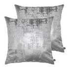 Prestigious Textiles Aphrodite Polyester Filled Cushions Twin Pack Anthracite