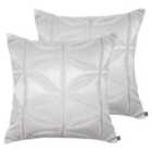 Prestigious Textiles Palm Polyester Filled Cushions Twin Pack Cotton Opal