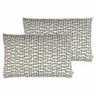 Kai Wrap Caracal Polyester Filled Cushions Twin Pack Cotton Ebony