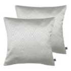 Prestigious Textiles Crimp Polyester Filled Cushions Twin Pack Cotton Lycra Stonewash