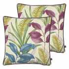 Prestigious Textiles Sumba Polyester Filled Cushions Twin Pack Amethyst