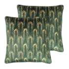 Furn. Wisteria Polyester Filled Cushions Emerald