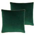 Paoletti Meridian Polyester Filled Cushions Twin Pack Emerald/Blush