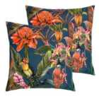 Evans Lichfield Exotics Outdoor Polyester Filled Cushions Twin Pack Multi
