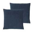 Furn. Kobe Polyester Filled Cushions Twin Pack Navy