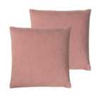 Furn. Kobe Polyester Filled Cushions Twin Pack Blush
