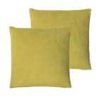 Furn. Kobe Polyester Filled Cushions Twin Pack Ochre