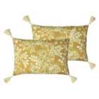 Paoletti Somerton Polyester Filled Cushions Twin Pack Honey