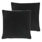 Furn. Cohen Polyester Filled Cushions Twin Pack Black