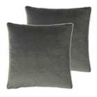 Furn. Cohen Polyester Filled Cushions Twin Pack Steel Grey