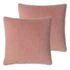Furn. Cohen Polyester Filled Cushions Twin Pack Blush