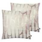 Ashley Wilde Meyer Polyester Filled Cushions Twin Pack Viscose Cotton Quartz/Powder