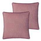 Paoletti Blenheim Polyester Filled Cushions Twin Pack Viscose Linen Berry